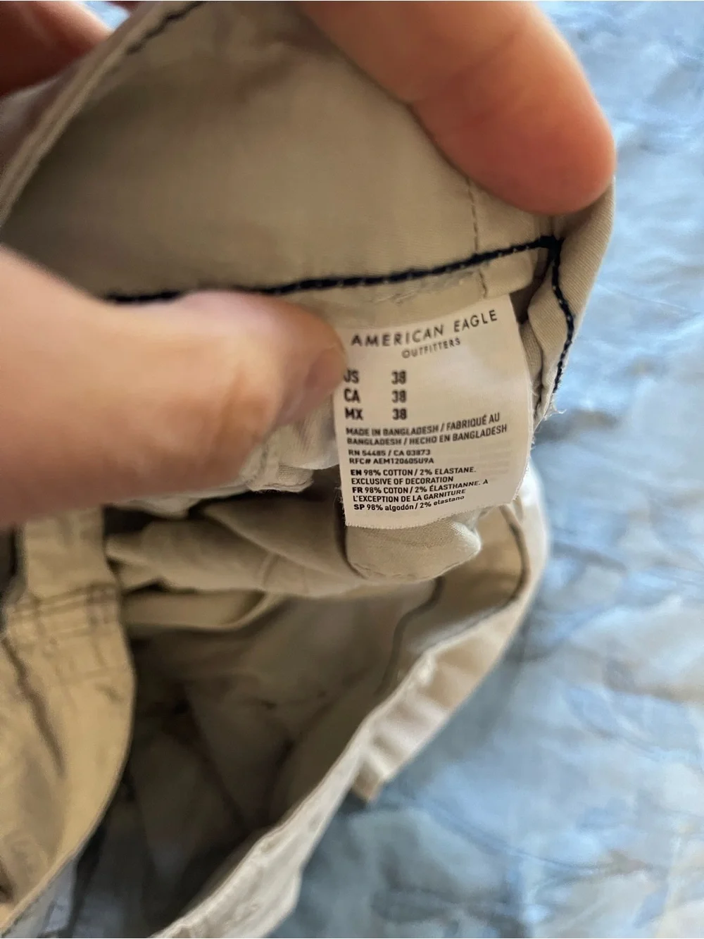 American Eagle Outfitters Men's Tan Flat Front Shorts
